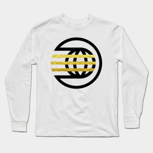 Black and Gold Spaceship Earth Logo Long Sleeve T-Shirt